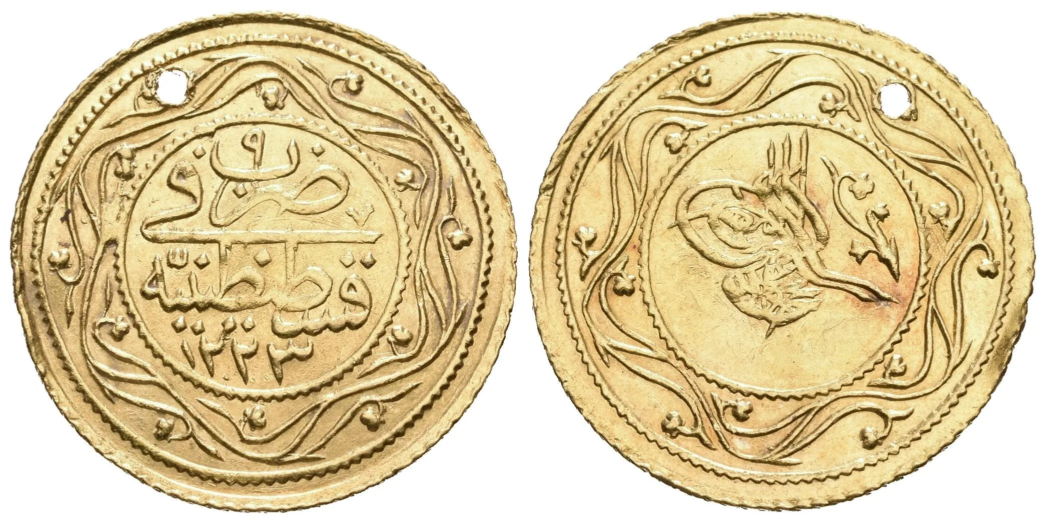 2 Rumi Altin AH 1223, rok 9, Istambul, KM.614 (4,74 g), dírka jinak pěkná zachovalost, — 1
