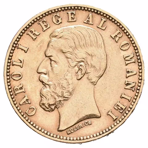 20 Lei 1890 B, KM.20, pěkná zachovalost, patina, ryska na Av.