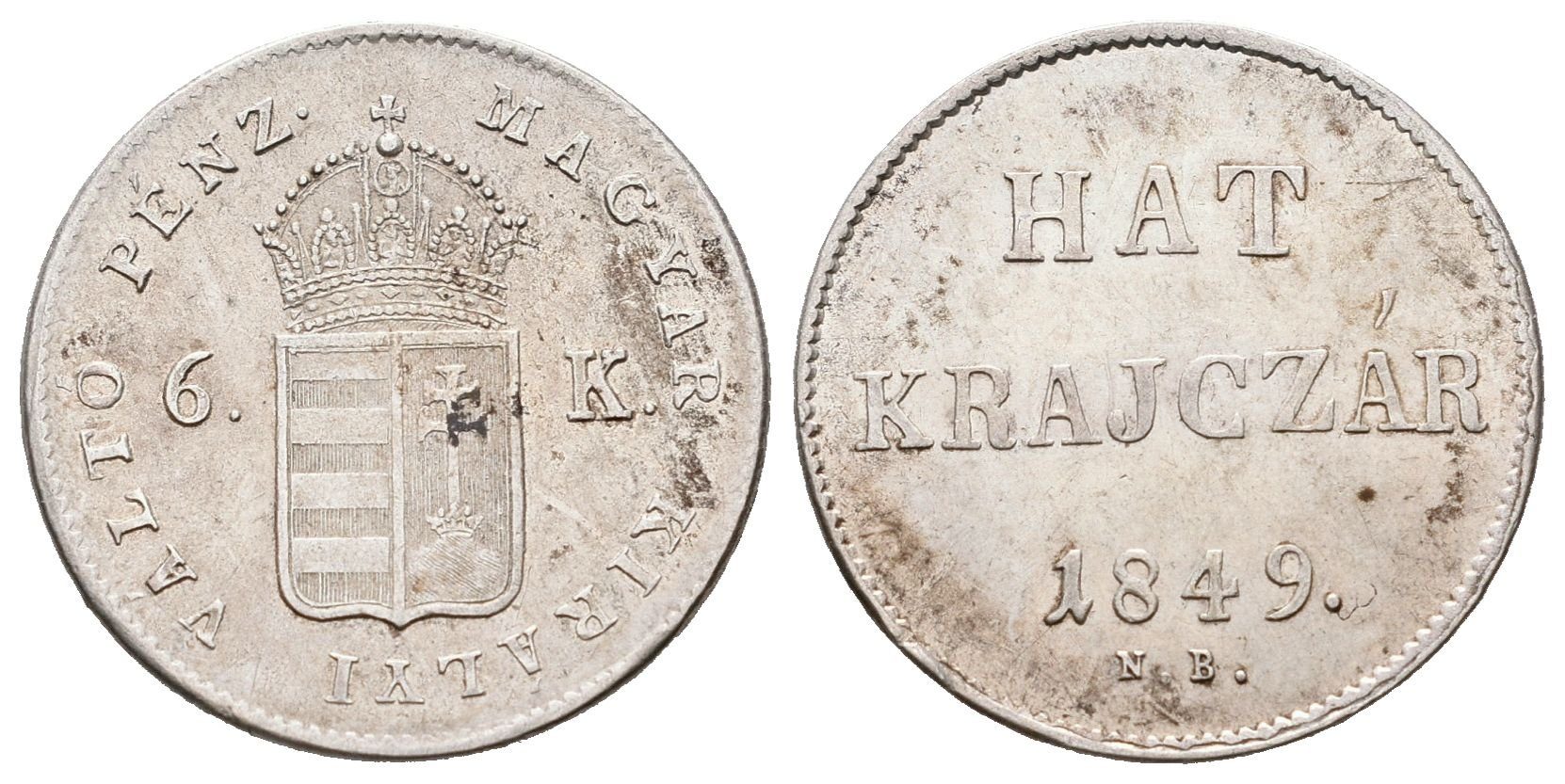 Revoluce, 6 Krejcar 1849 NB