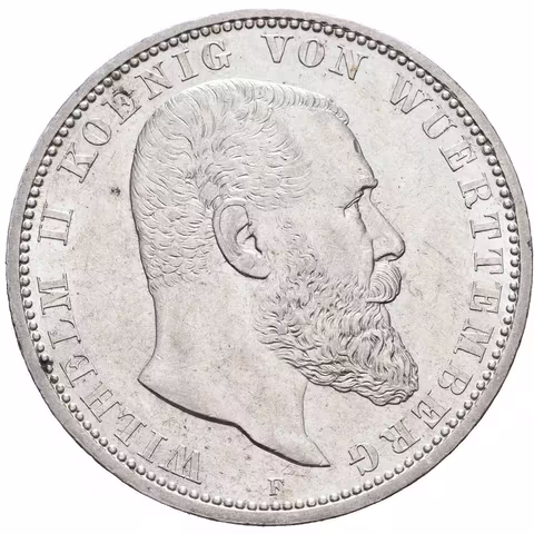 5 Marka 1908 F, J.176, krásná zachovalost, ražební lesk, rysky