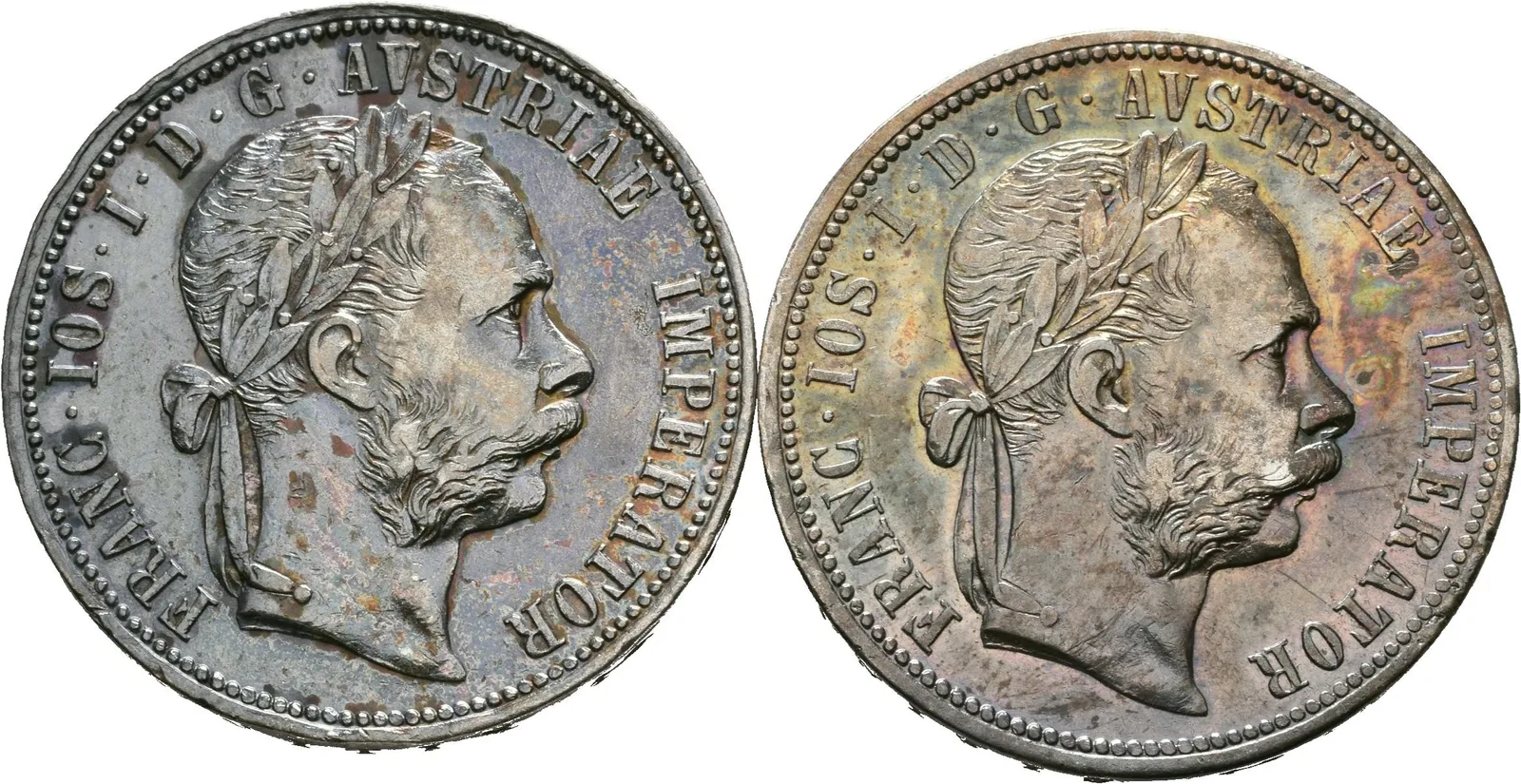 Zlatník 1883, 1888, patina, rysky a hrany_2 ks — 1