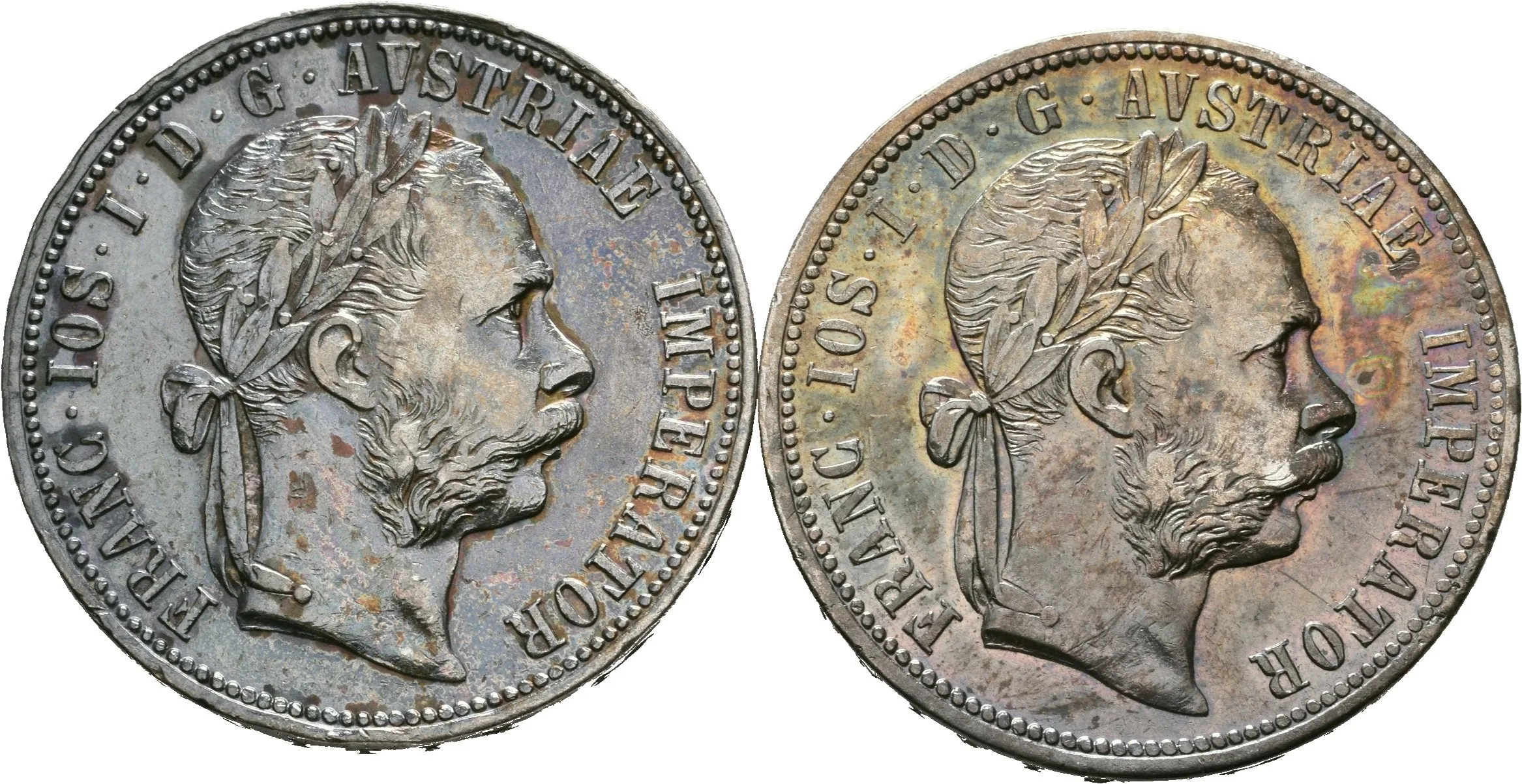 Zlatník 1883, 1888, patina, rysky a hrany_2 ks — 1
