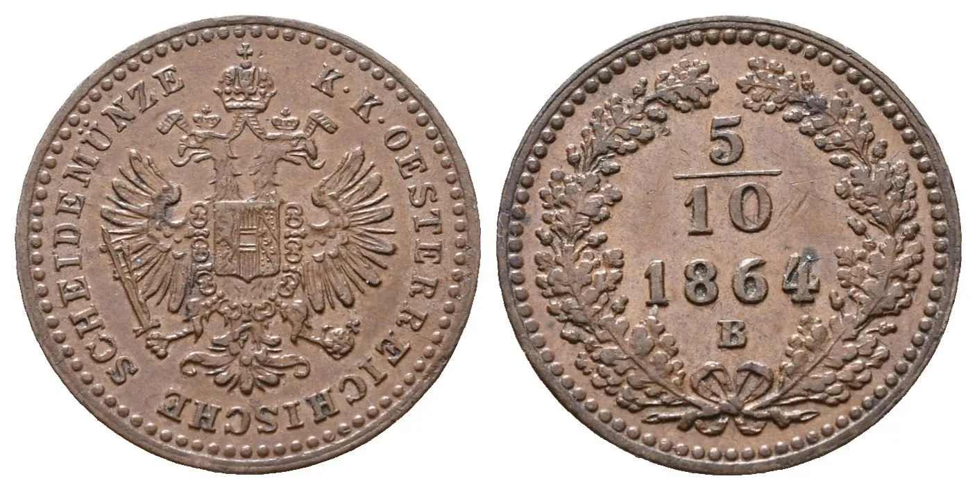 5/10 Krejcar 1864 B