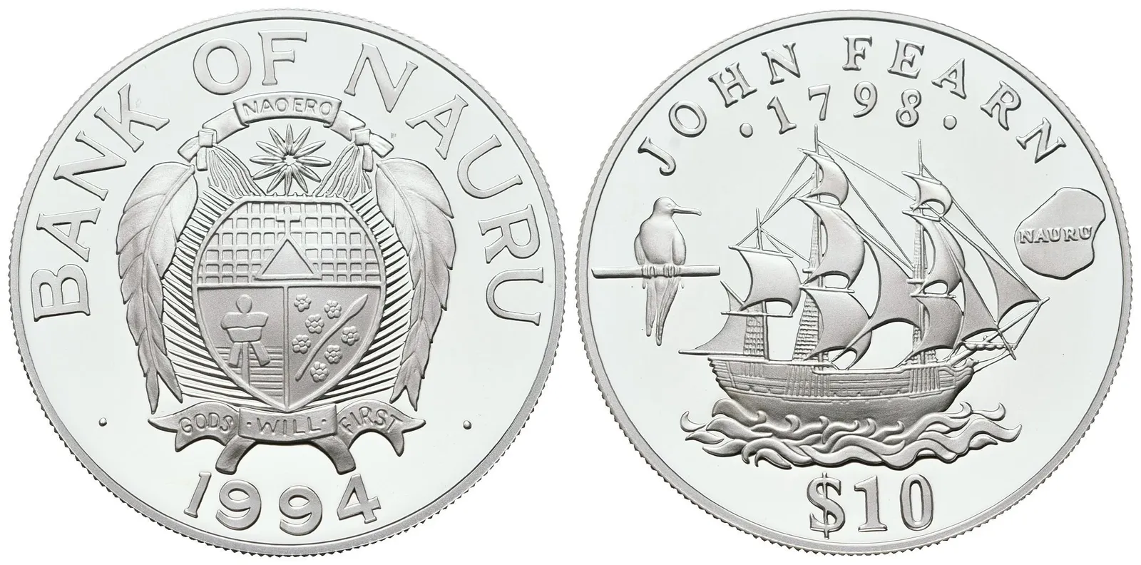 Nauru, 10 Dollars 1914 - John Fearn