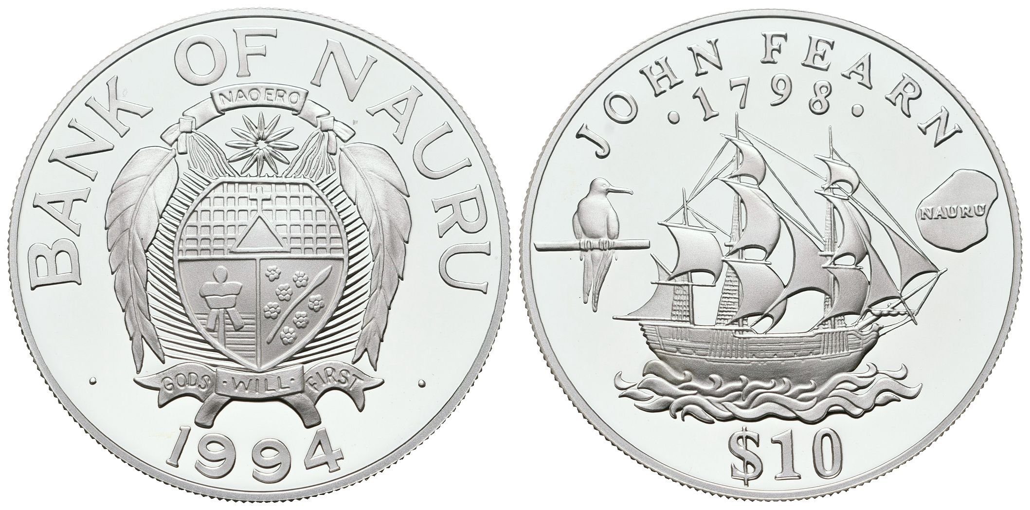 Nauru, 10 Dollars 1914 - John Fearn
