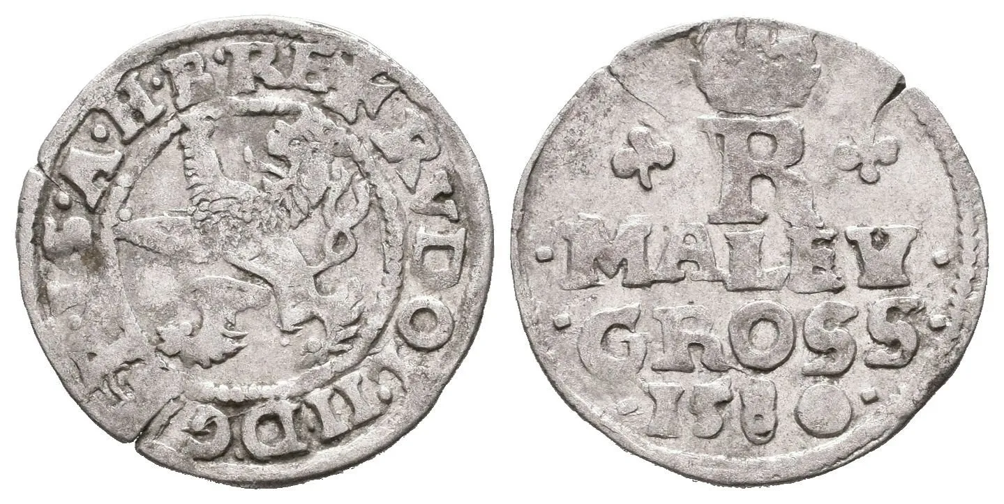 Malý groš 1580, Praha-Gebhart, HN.7a (opis 6b), značka volně, — 1