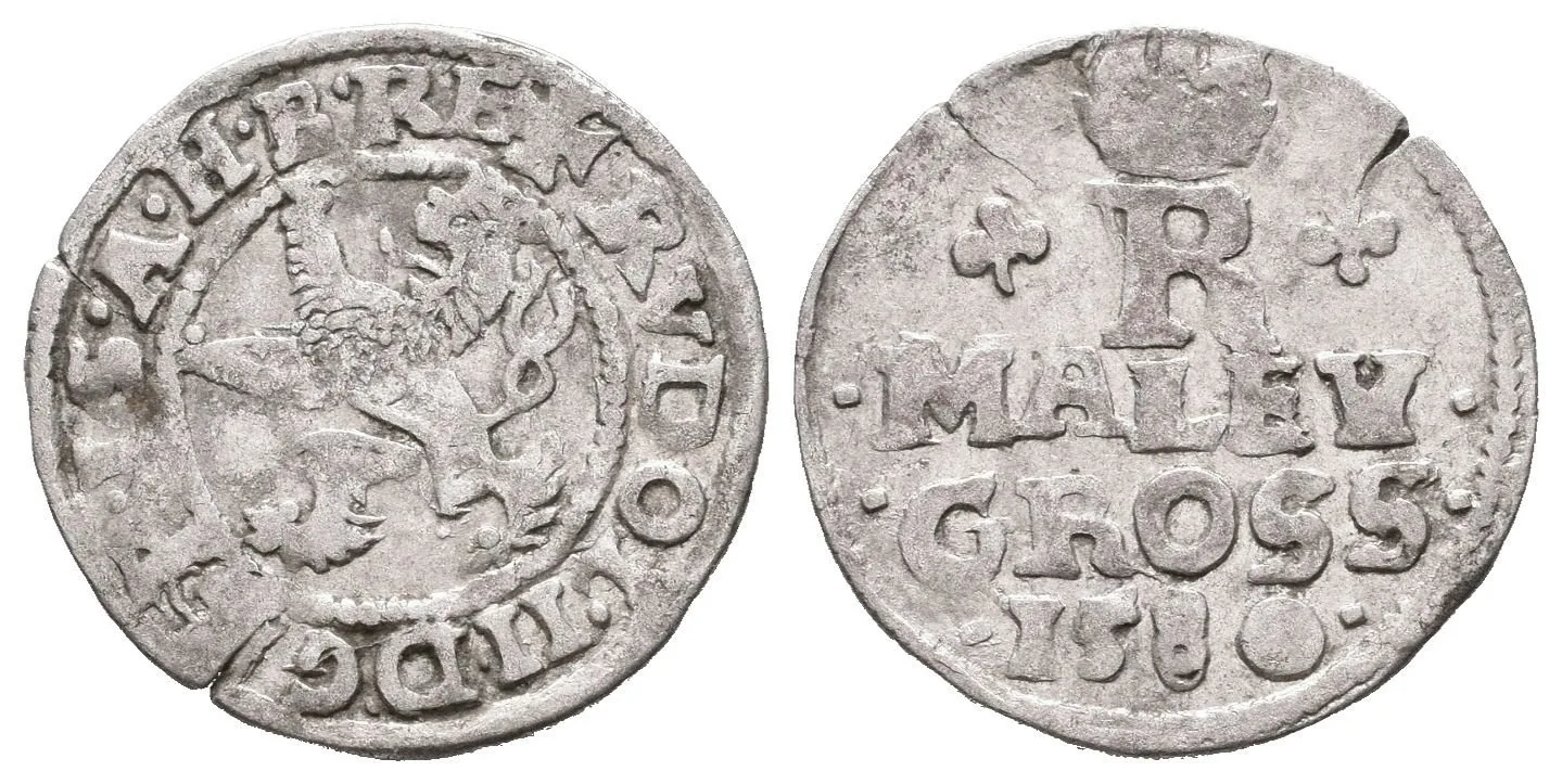 Malý groš 1580, Praha-Gebhart, HN.7a (opis 6b), značka volně, — 1