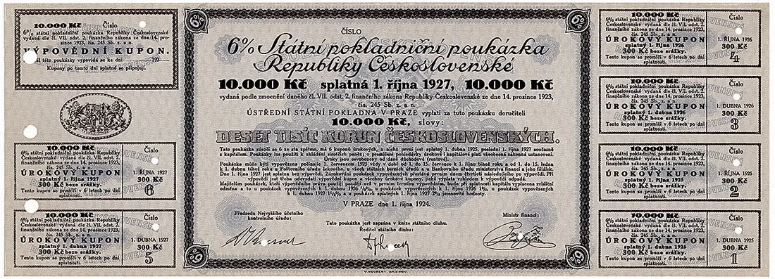Státní pokladniční poukázky, 1919 - 1939 — 1