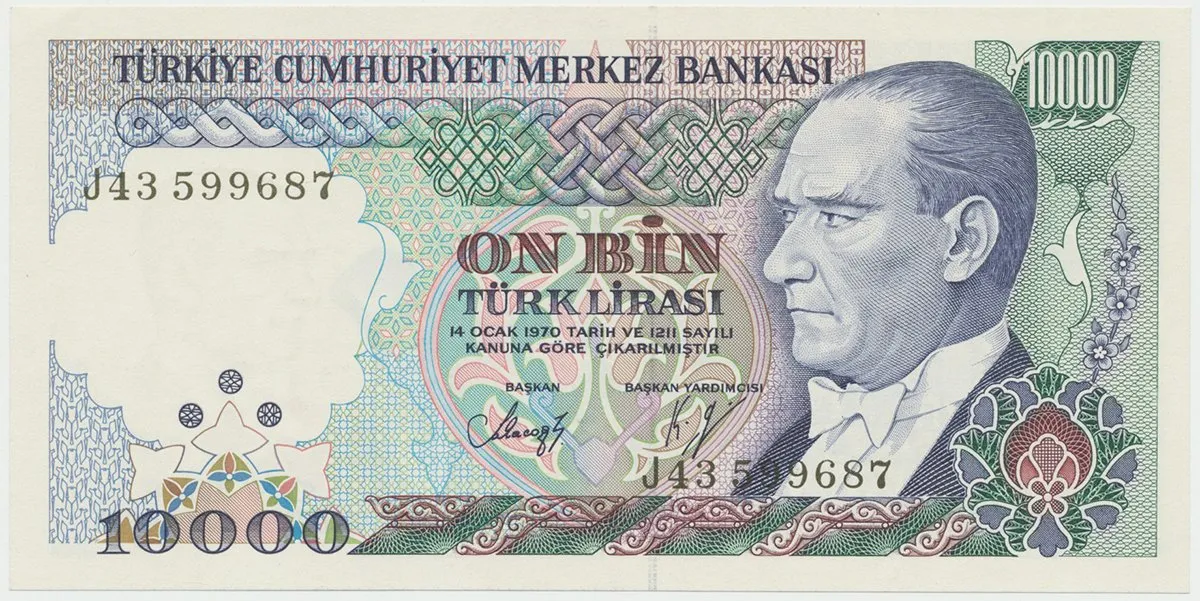 Turecko, 10.000 Lira (1989), P.200