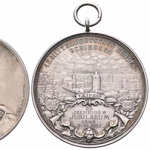 AR Medaile 1898 (WMS) - 17. Středoněmecké jubilejní spolkové střelby v Lipsku,
