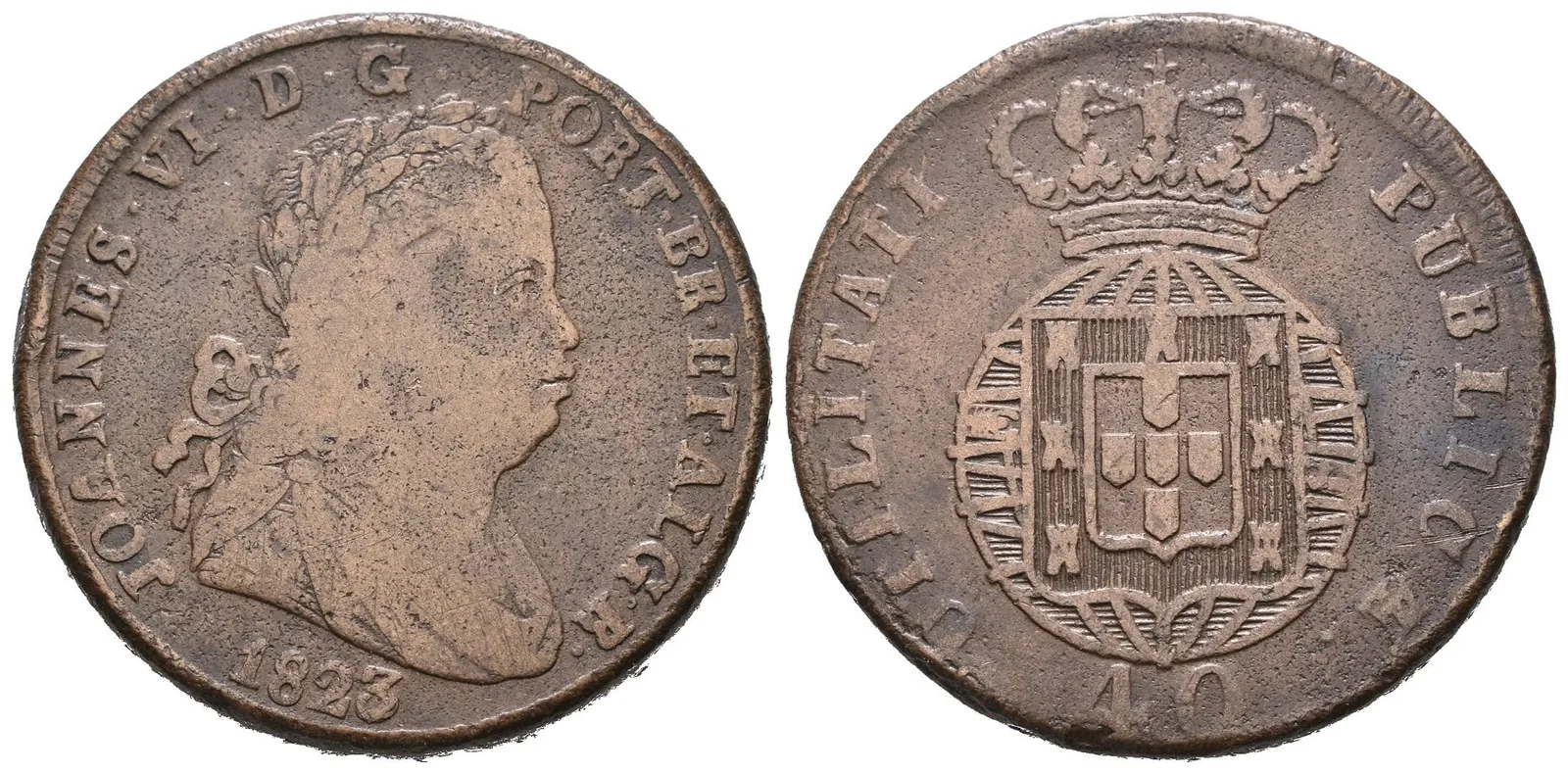 Portugalsko, 40 Reis 1823