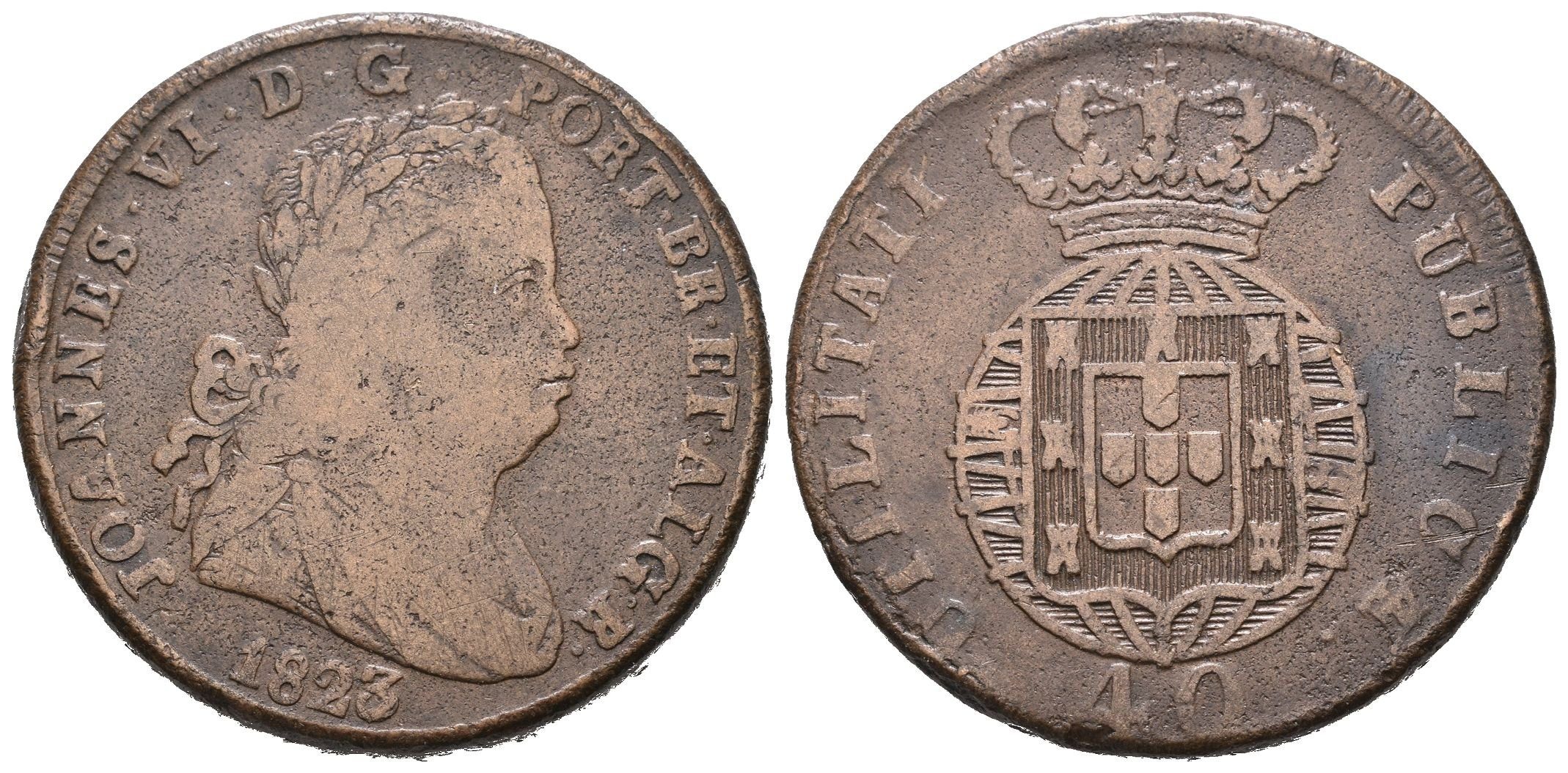 Portugalsko, 40 Reis 1823