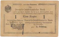 Německá Východní Afrika, 1 Rupie 1. 11. 1915, série G, R.918e
