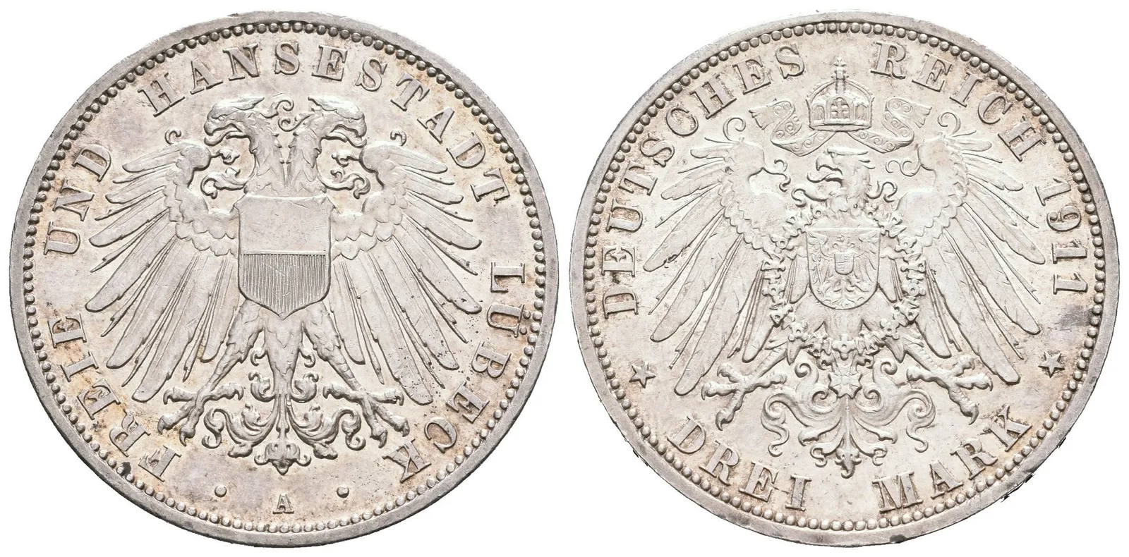 Lübeck, 3 Marka 1911 A