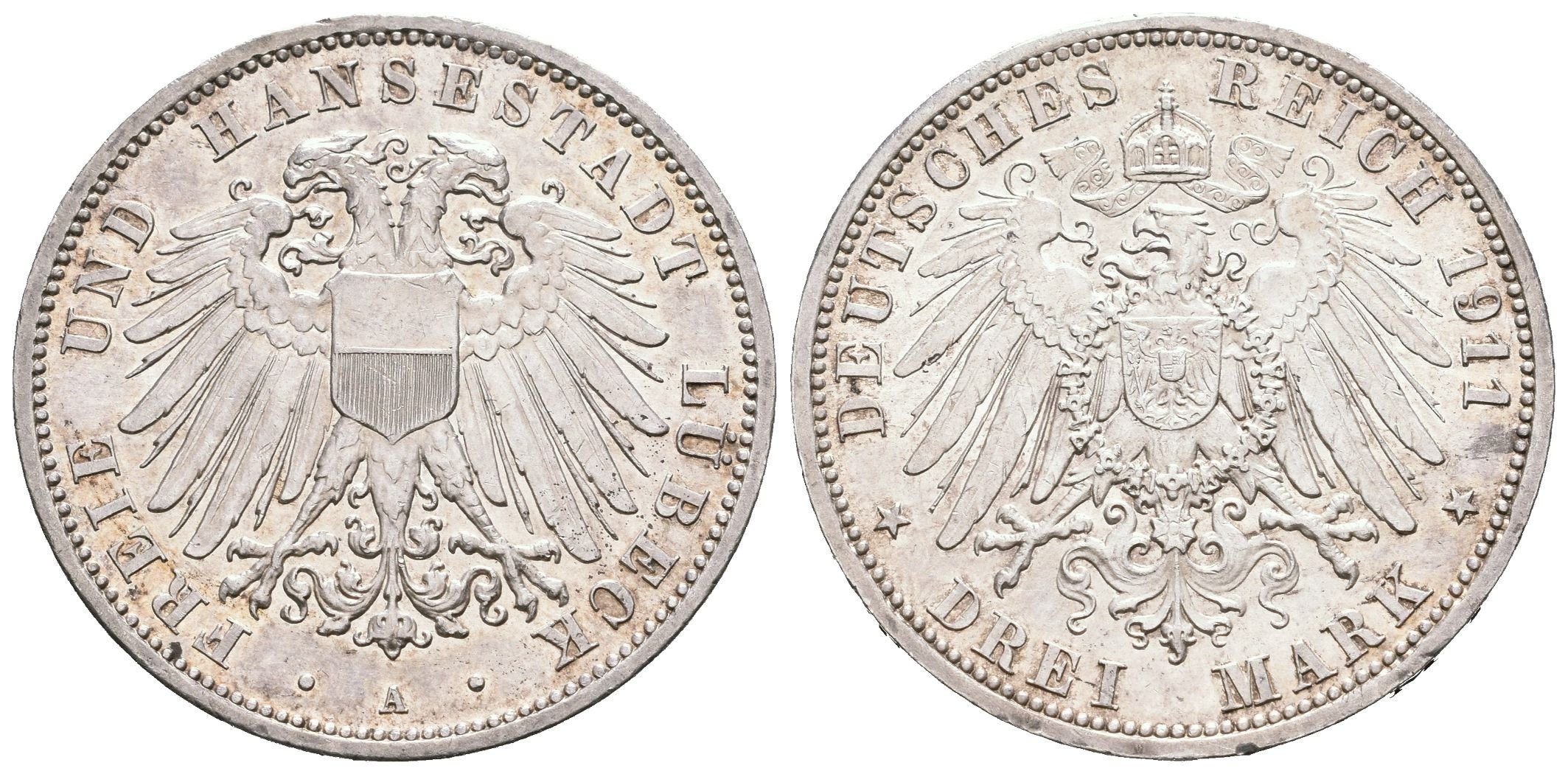 Lübeck, 3 Marka 1911 A