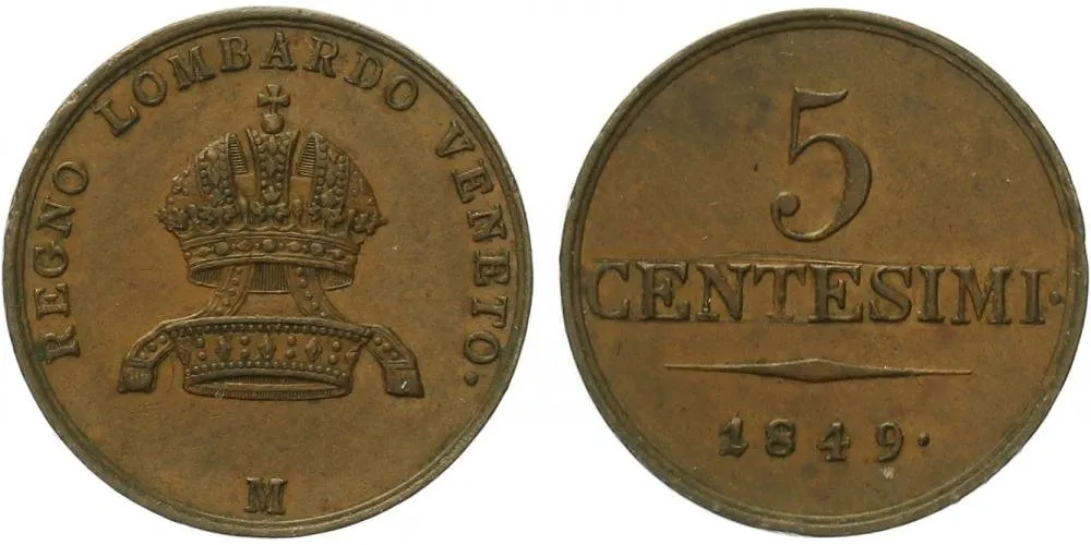 Konvenční měna, 1848 - 1857 — 1