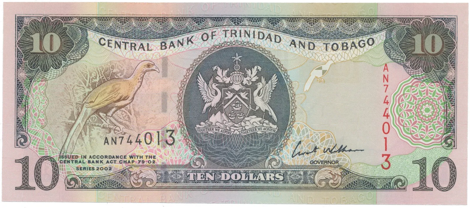 Trinidad a Tobago, 10 Dollars 2002, P.43b