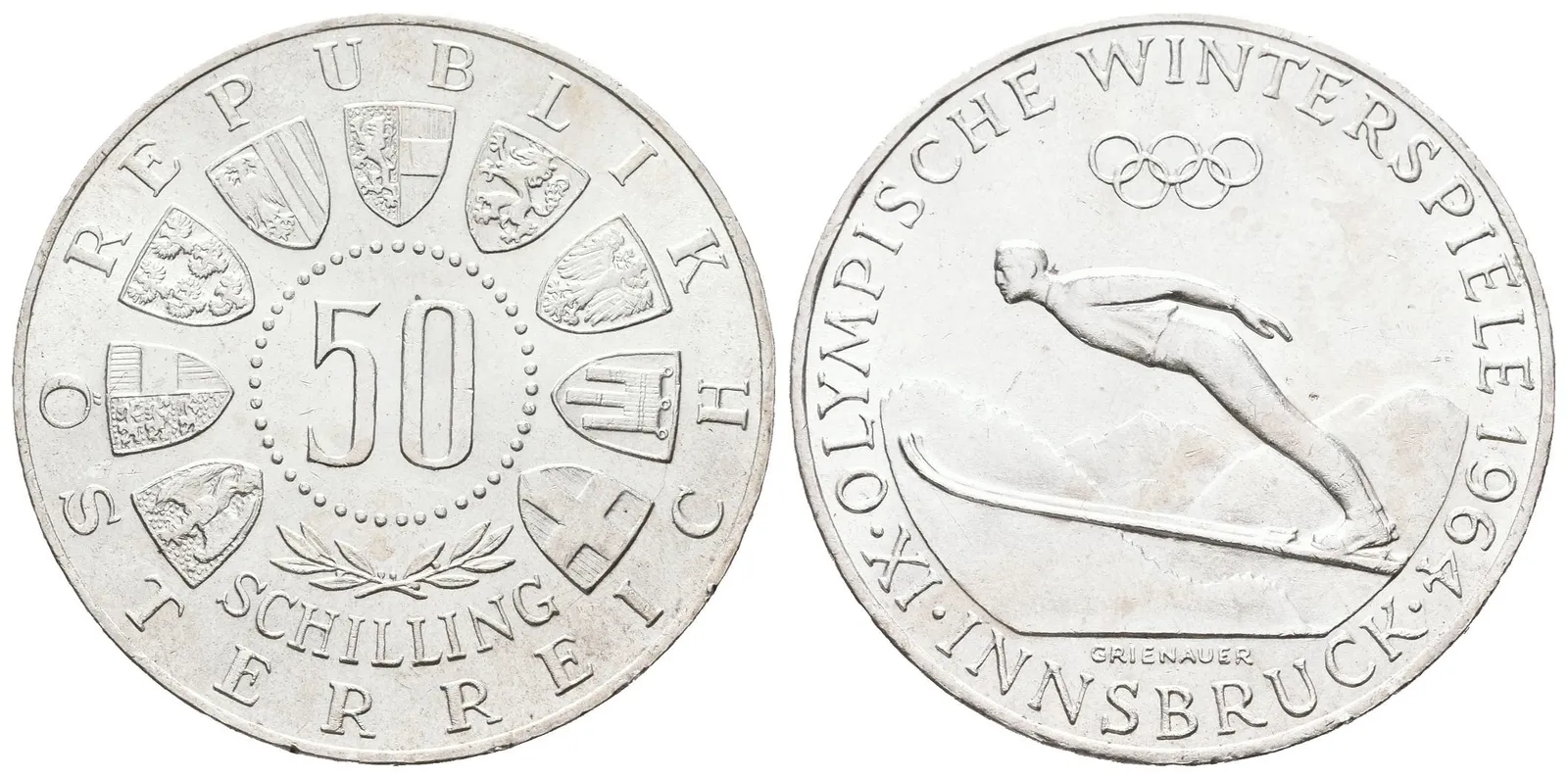 Rakousko, 50 Schilling 1964 - ZOH