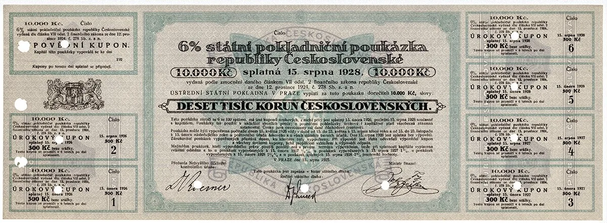 Státní pokladniční poukázky, 1919 - 1939 — 1