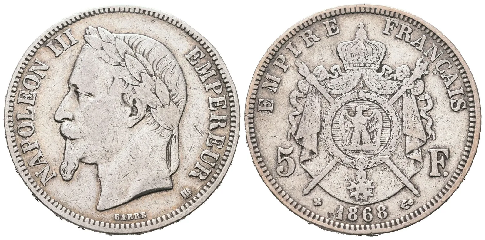 Francie, 5 Frank 1868 BB