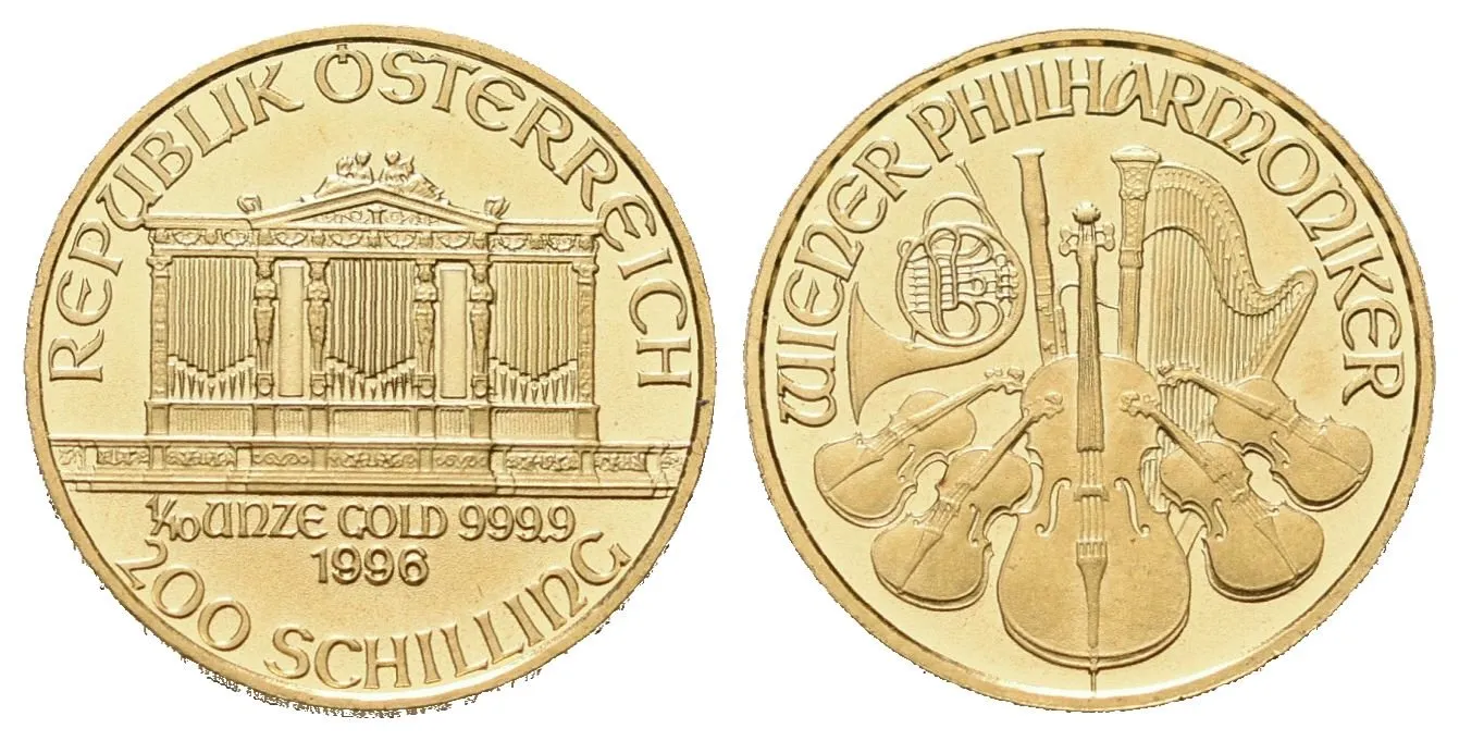 Rakousko, 200 Schilling 1996- Wiener Philharmoniker