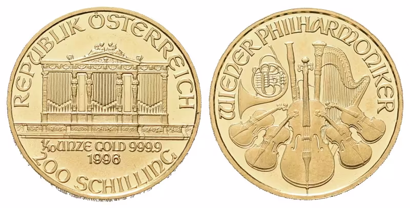 Rakousko, 200 Schilling 1996- Wiener Philharmoniker