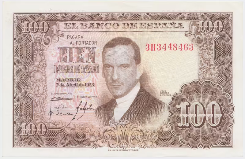 Španělsko, 100 Pesetas 1953, P.145