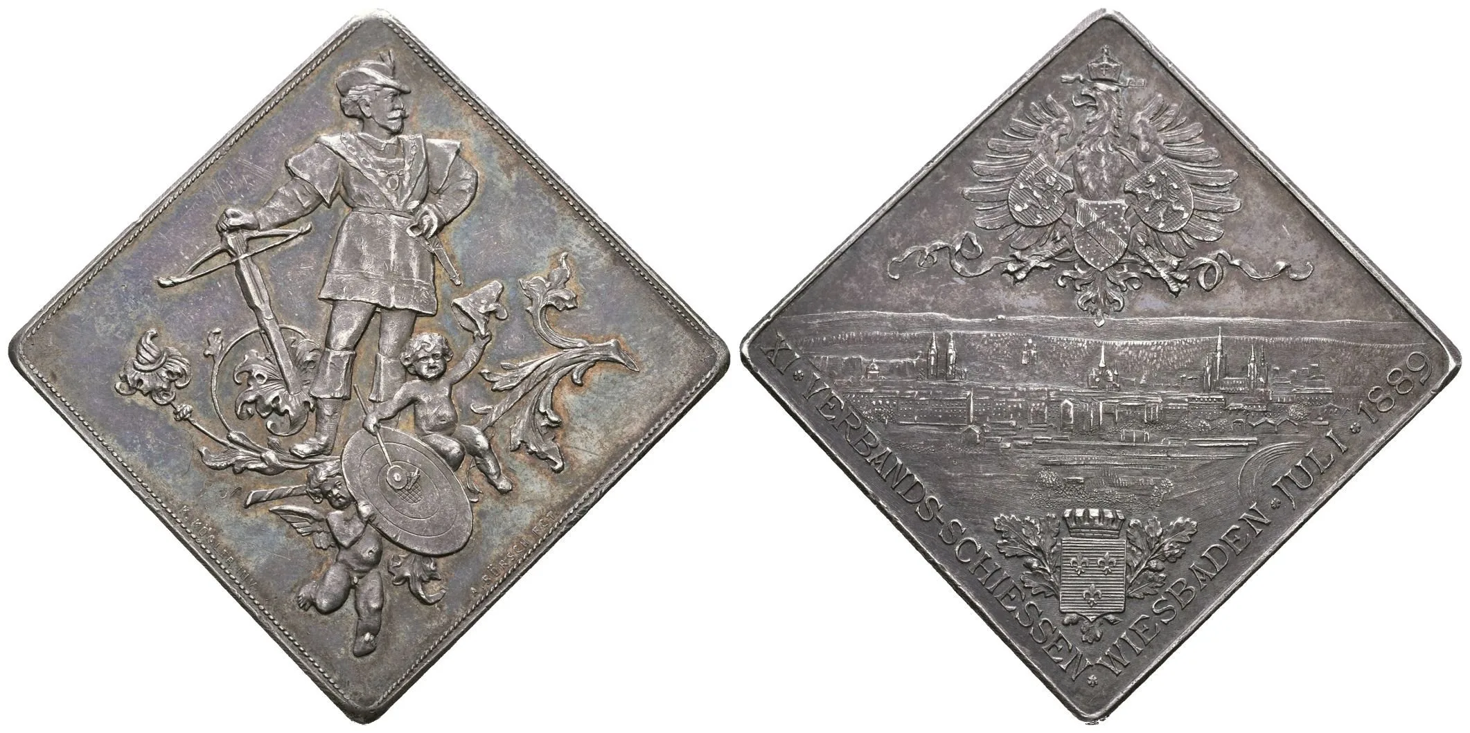 AR Klipa 1889 (A. Börsch) - XI. Spolkové střelby Wiesbaden. — 1