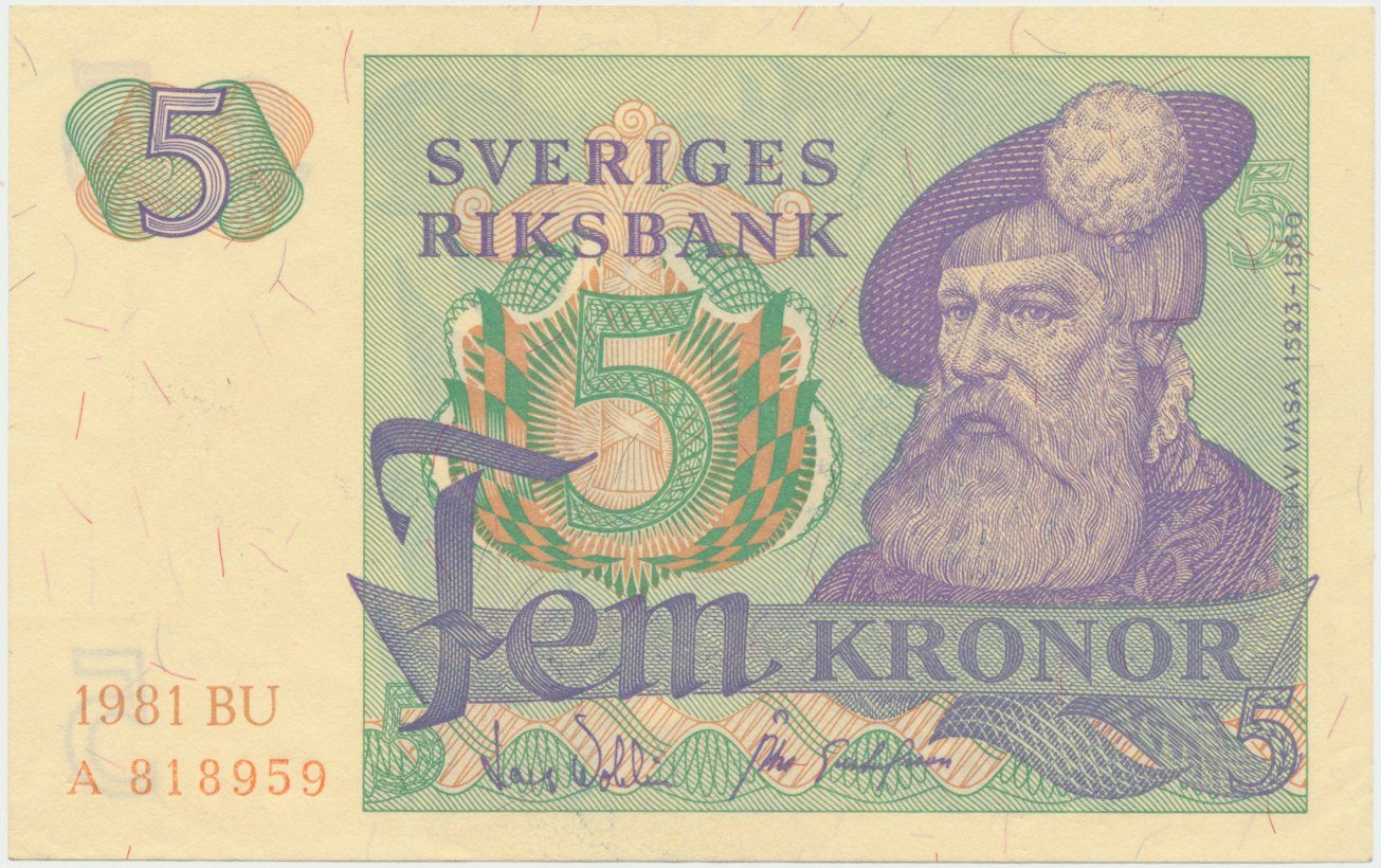 Švédsko, 5 Kronor 1981, P.51d