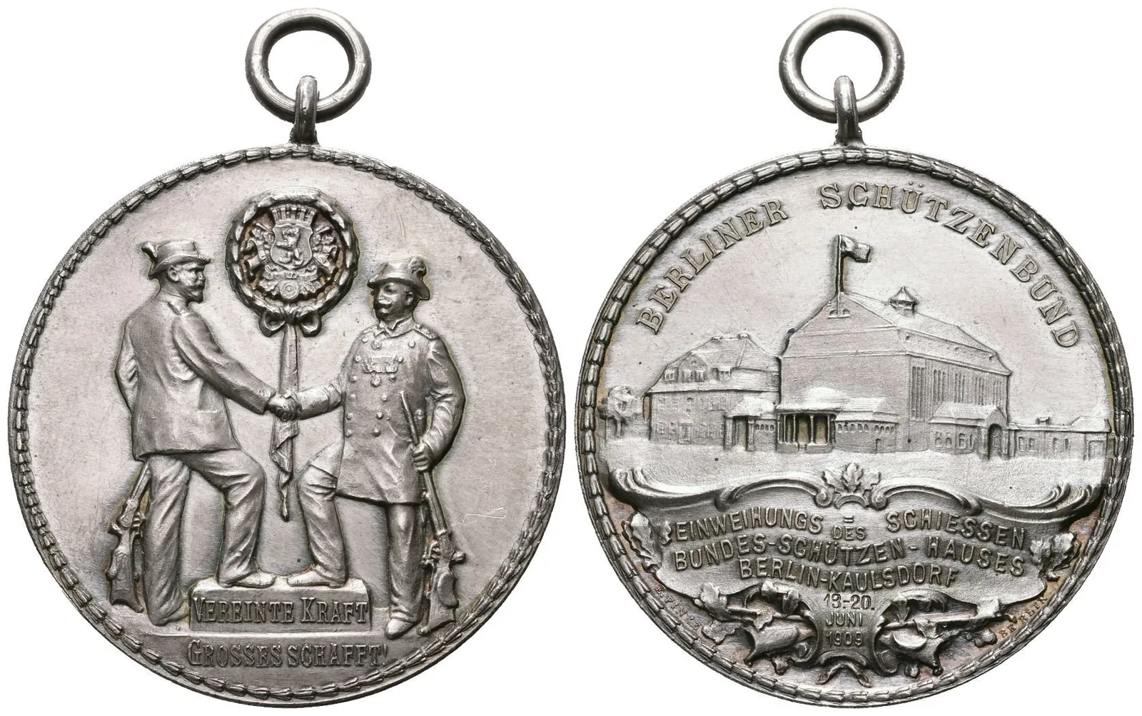 AR Medaile 1909 (E. Finke) - K vysvěcení nové střelnice Berlínského střel. spolku — 1
