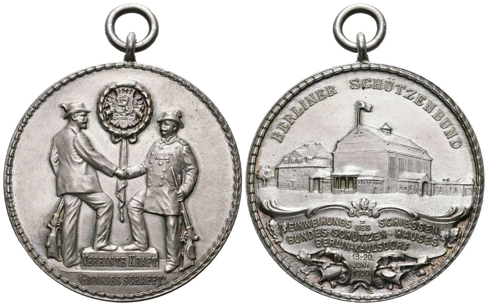 AR Medaile 1909 (E. Finke) - K vysvěcení nové střelnice Berlínského střel. spolku — 1