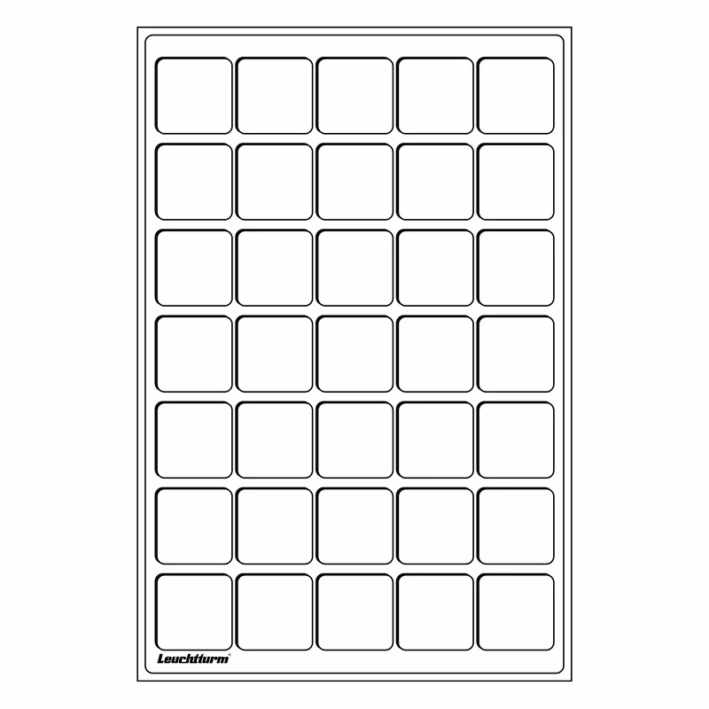 Mincovní plato L-formát - 35 políček 39x39 mm - 2 kusy