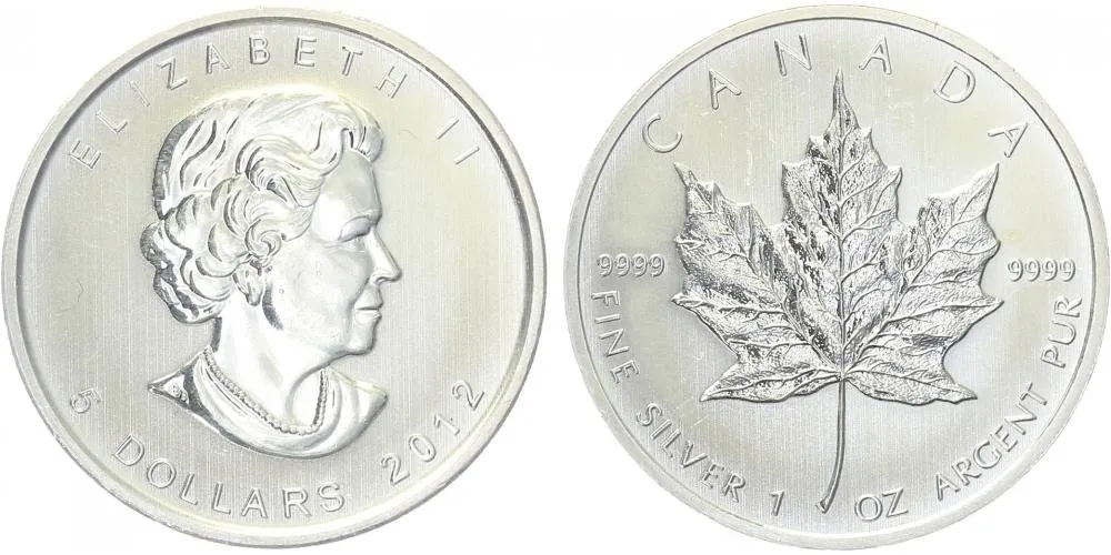 Kanada, 5 Dollars 2012 - Maple Leaf