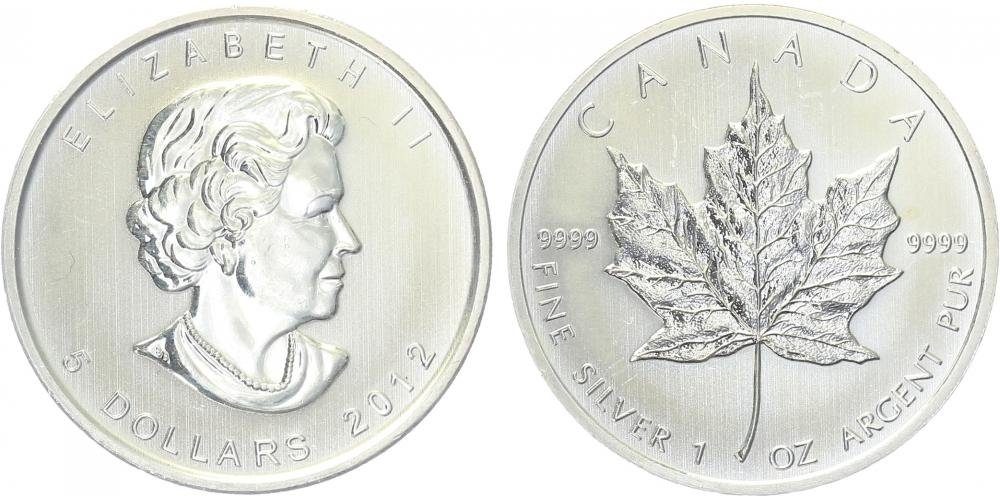 Kanada, 5 Dollars 2012 - Maple Leaf