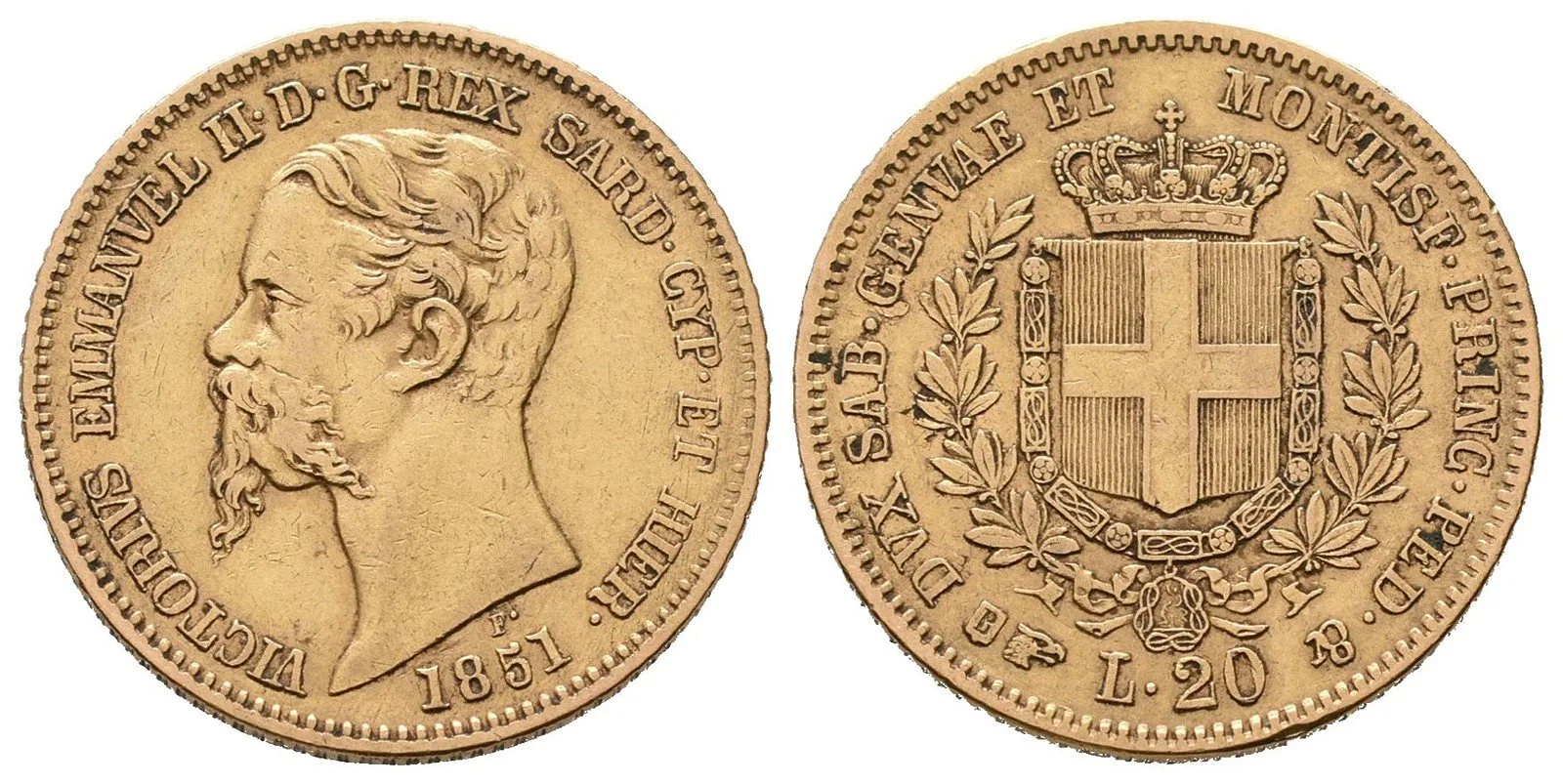 Itálie - Sardínie, Vittorio Emanuele II., 1849 - 1878 — 1