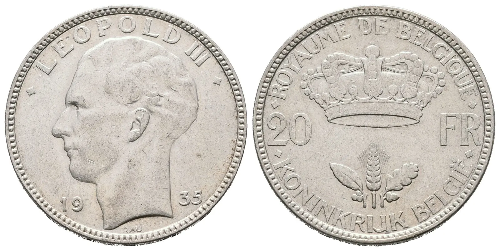 Belgie, 20 Frank 1935