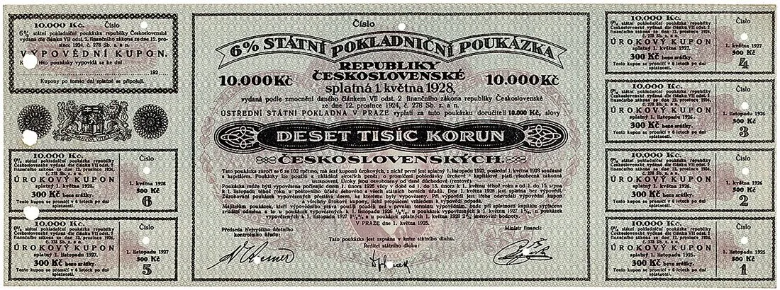 Státní pokladniční poukázky, 1919 - 1939 — 1