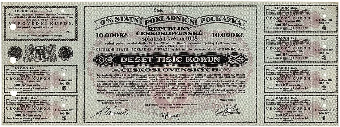 Státní pokladniční poukázky, 1919 - 1939 — 1