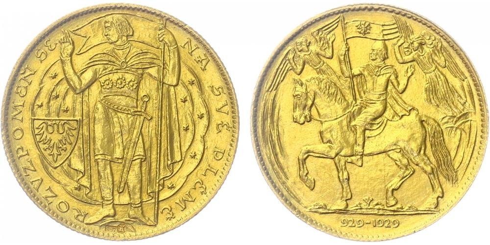 Střední medaile 1929 (O. Španiel) - Milenium sv. Václava 929 - 1929