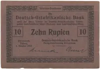 Německá Východní Afrika, 10 Rupien 1. 10. 1915, R.912a