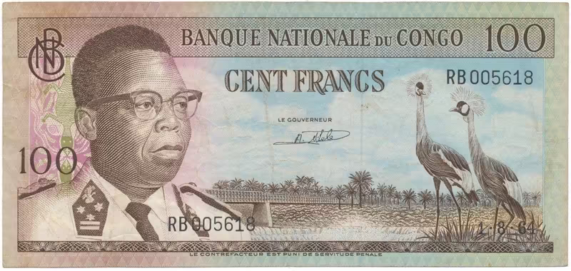 Kongo Dem. Republika, 100 Francs 1962, P.6a