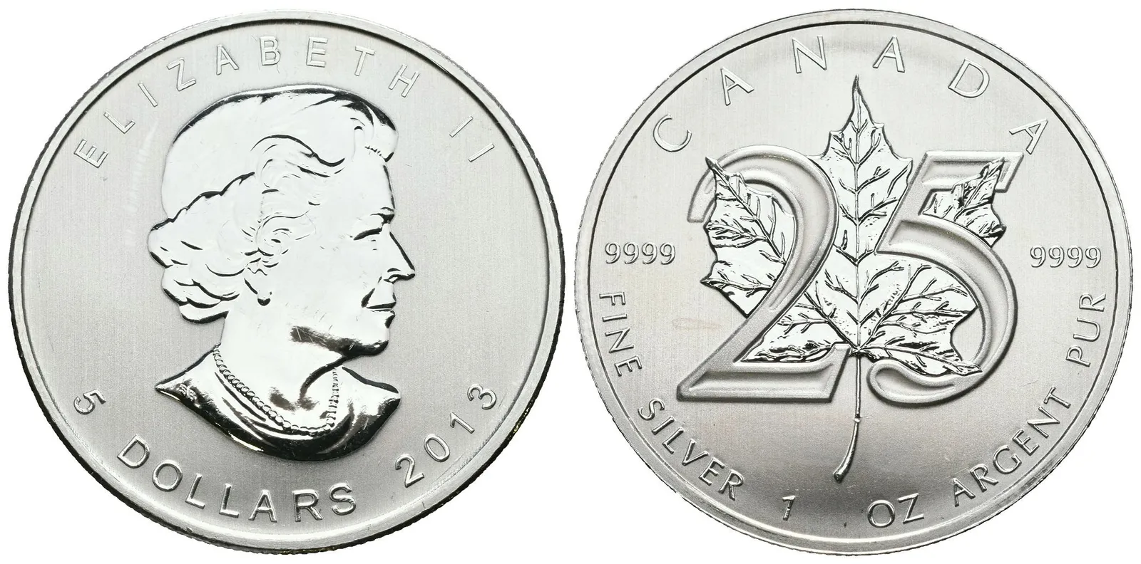 Kanada, 5 Dollars 2013 - Maple Leaf - Pamětní