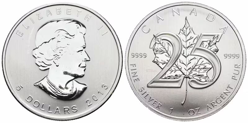 Kanada, 5 Dollars 2013 - Maple Leaf - Pamětní
