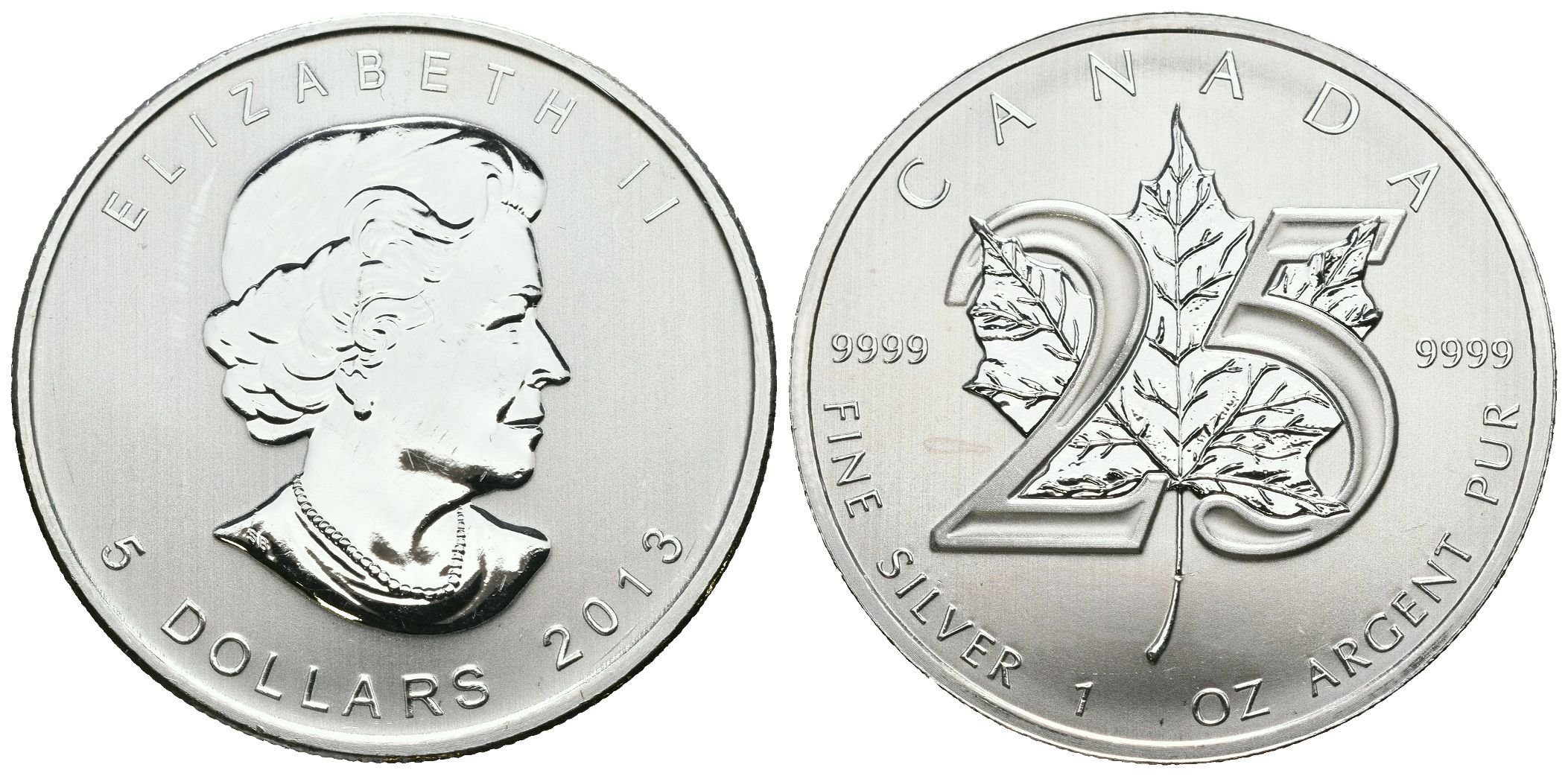Kanada, 5 Dollars 2013 - Maple Leaf - Pamětní