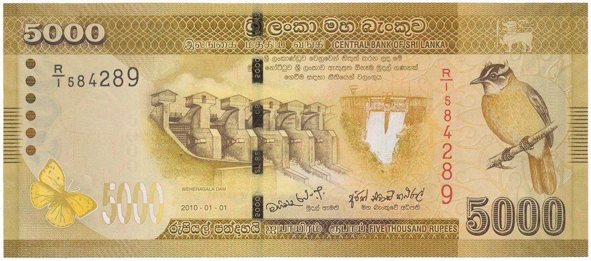 Srí Lanka, 5000 Rupees 2010, P.128a