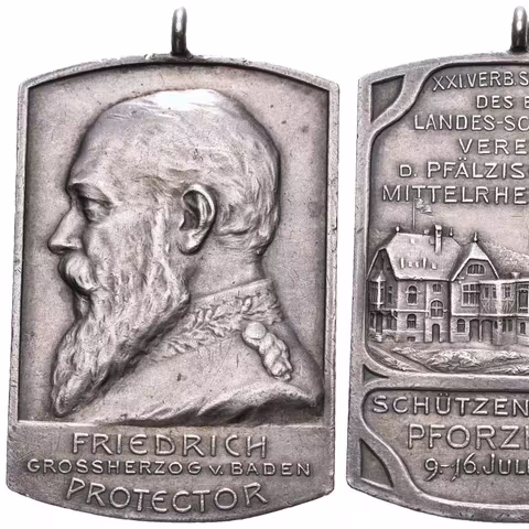 AR Medaile 1905 - XXI. Spolkové střelby Bádenského střeleckého spolku ve