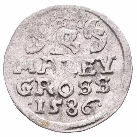 Malý groš 1586, České Budějovice-Mattighofer, HN.25a (opis 7a),