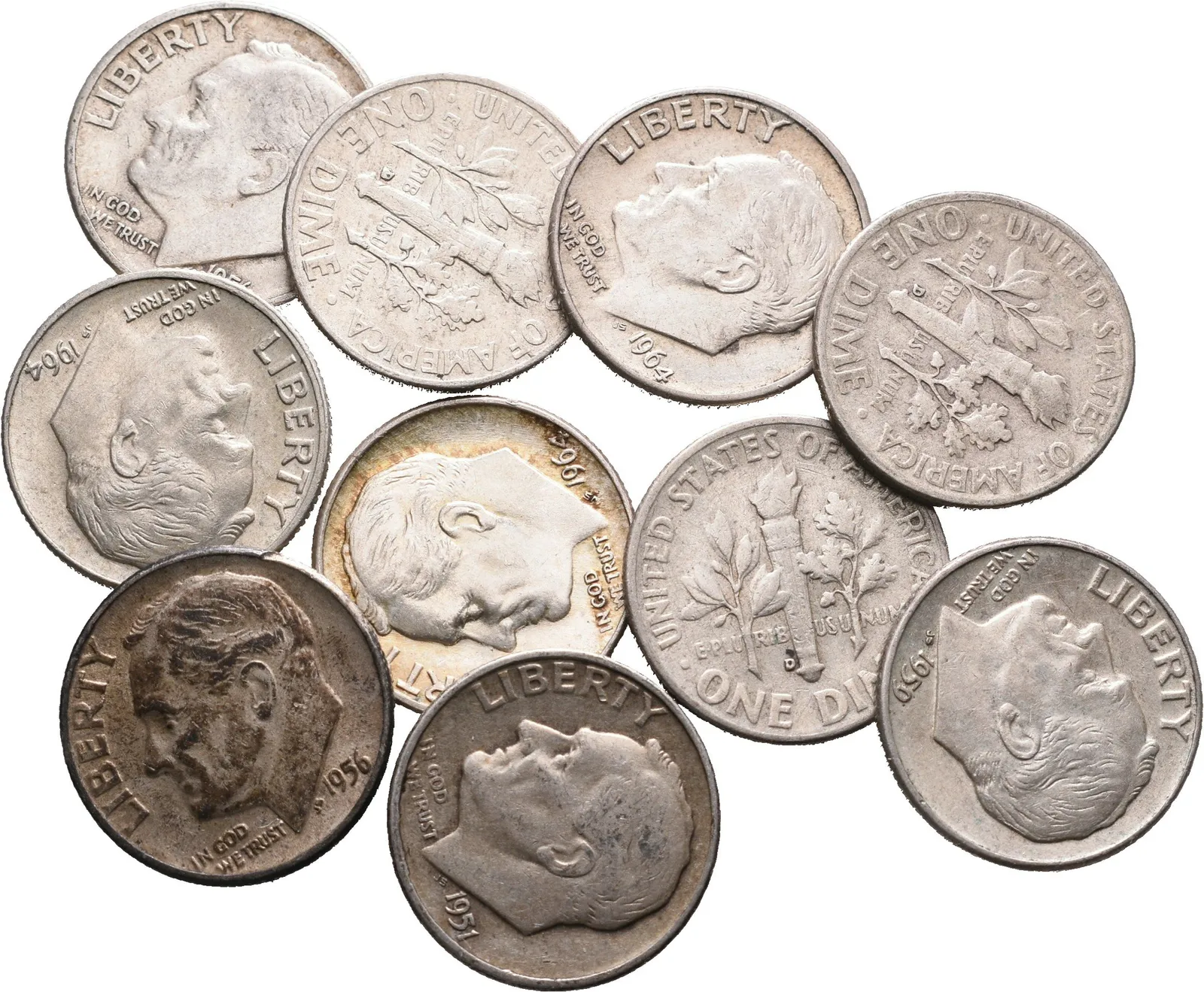 USA, Dime 1954 - 1969, Roosevelt