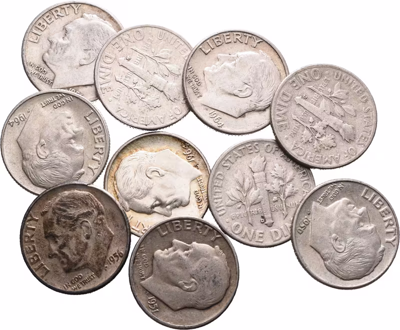 USA, Dime 1954 - 1969, Roosevelt