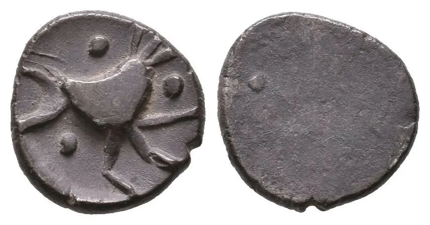 Drachma? (1/2 Drachma nebo Obol), typ Zemplín, Stylizovaná hlava zprava — 1